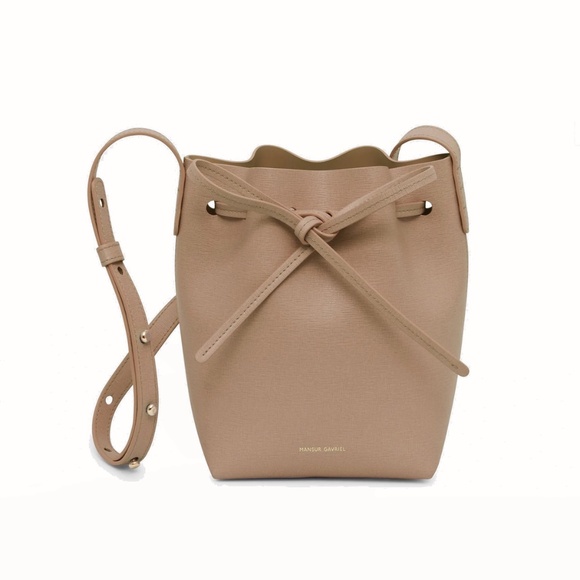 Mansur Gavriel Mini Bucket Bag Beige Leather - Picture 3 of 12